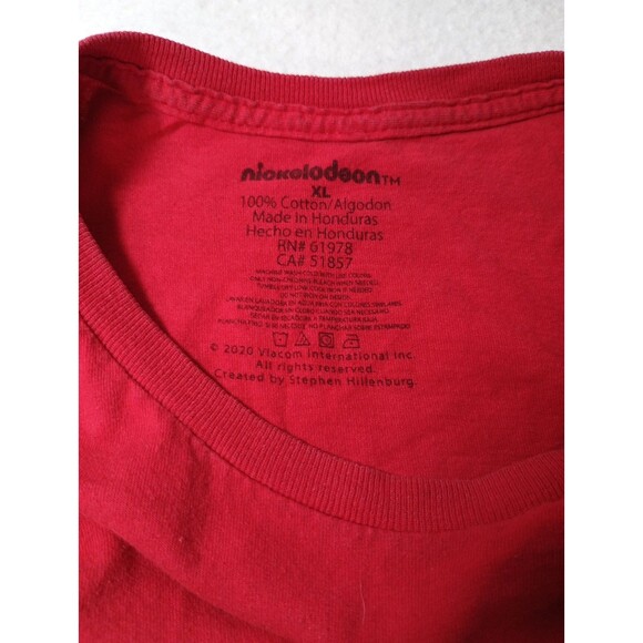 Nickelodeon Krusty Krab Pizza T-Shirt XL Red 100% Cotton SpongeBob - Picture 3 of 11